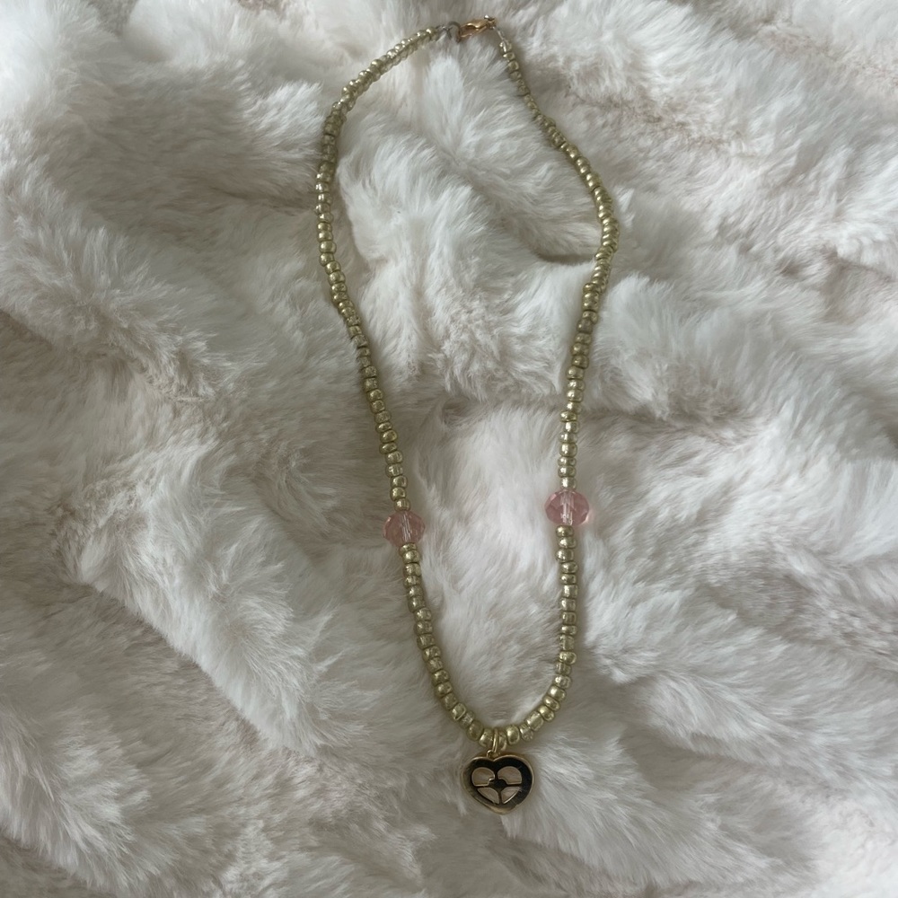 Handmade upcycled beaded necklace! Sustainable cute and trendy! #beadedjewelry